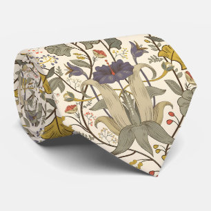 Naadloos vintage bloempatroon stropdas