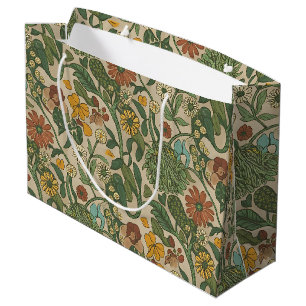 Naadloos vintage botanisch patroon groot cadeauzakje