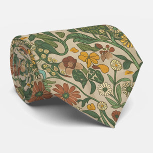 Naadloos vintage botanisch patroon stropdas