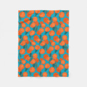 Naadloos vlak patroon met perziken op takken fleece deken (Voorkant)