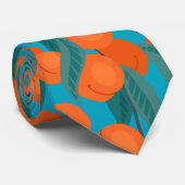 Naadloos vlak patroon met perziken op takken stropdas (Opgerold)