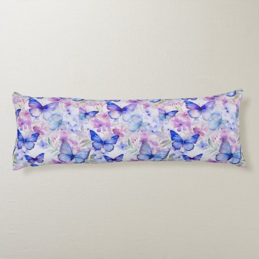 Naadloos vlinderpatroon Lichaamskussen (Achterkant)