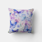 Naadloos vlinderpatroon Sierkussen (Voorkant)