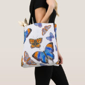 Naadloos Vlinderpatroon Tote Bag (Dichtbij)