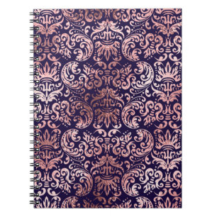 naadloos vochtig roos goudfolie, klassiek blad notitieboek