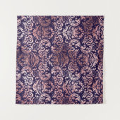  naadloos vochtig roos goudfolie, klassiek blad wandkleed (Voorkant (horizontaal))