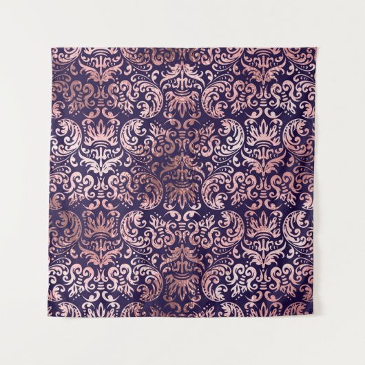  naadloos vochtig roos goudfolie, klassiek blad wandkleed (Voorkant)