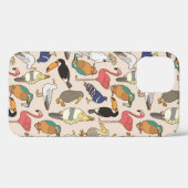 naadloos vogelpatroon Case-Mate iPhone case (Achterkant (horizontaal))