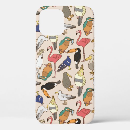naadloos vogelpatroon Case-Mate iPhone case (Achterkant)