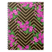 Naadloos vurig patroon in zoete bloemen. Compositi Notitieboek (Voorkant)