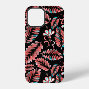 Naadloos watercolorpatroon met bloemenachtergrond iPhone 12 hoesje