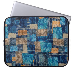 Naadloos waterverf abstracte digitaal patroon laptop sleeve