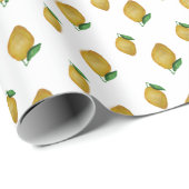 Naadloos waterverf citroenpatroon cadeaupapier (Rol Hoek)