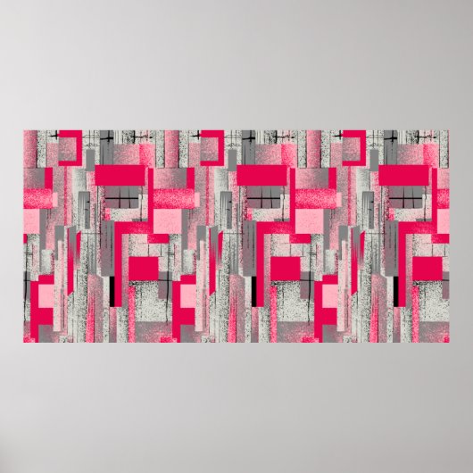 naadloos waterverf digitaal patchwork patroon poster (Voorkant)