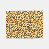 Naadloos waterverf-luipspatroon fleece deken (Voorkant (Horizontaal))