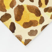 Naadloos waterverf-luipspatroon fleece deken (Hoek)