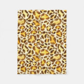 Naadloos waterverf-luipspatroon fleece deken (Voorkant)