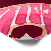 Naadloos waterverf met donuts op de grond poster (Hoek)