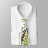 naadloos waterverf met herten op bladeren stropdas (Gebonden)