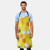 Naadloos waterverf met honingraten en li schort (Gedragen)