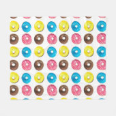 Naadloos waterverf met kleine donuts fleece deken (Voorkant (Horizontaal))