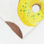 Naadloos waterverf met kleine donuts fleece deken (Hoek)
