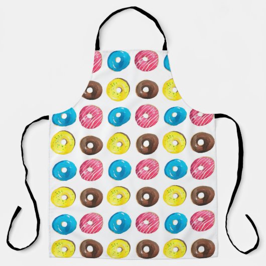 Naadloos waterverf met kleine donuts schort (Voorkant)