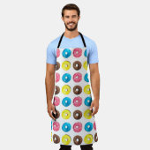 Naadloos waterverf met kleine donuts schort (Gedragen)