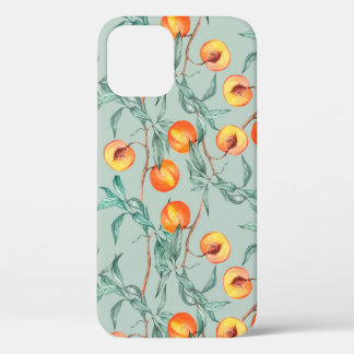 Naadloos waterverf met perziken en branche Case-Mate iPhone case