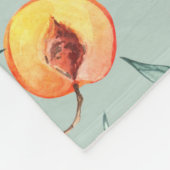 Naadloos waterverf met perziken en branche fleece deken (Hoek)