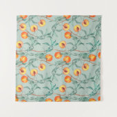 Naadloos waterverf met perziken en branche wandkleed (Voorkant (horizontaal))