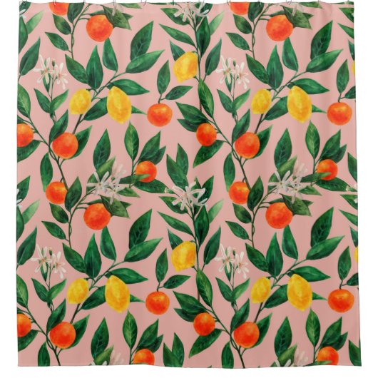 Naadloos waterverf patroon. Een versiering van b Douchegordijn (Voorkant)