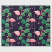 Naadloos waterverf patroon met flamingo cadeaupapier (Vlak)