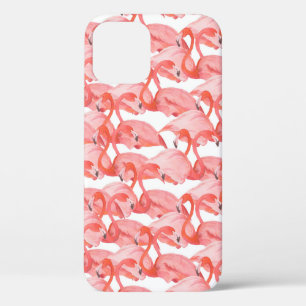 Naadloos waterverf patroon met flamingo small Case-Mate iPhone case