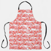 Naadloos waterverf patroon met flamingo small schort (Voorkant)