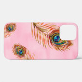 Naadloos waterverf patroon met gouden pauw Case-Mate iPhone case (Achterkant (horizontaal))