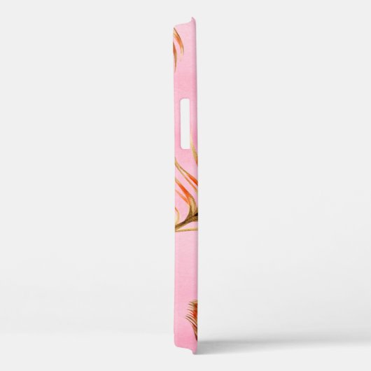 Naadloos waterverf patroon met gouden pauw Case-Mate iPhone case (Achterkant / Rechts)