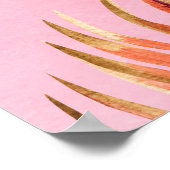 Naadloos waterverf patroon met gouden pauw poster (Hoek)