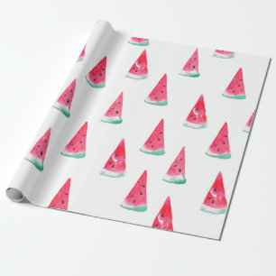 Naadloos waterverf patroon met watermeloen cadeaupapier