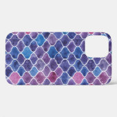 Naadloos waterverf violet patroon Case-Mate iPhone case (Achterkant (horizontaal))
