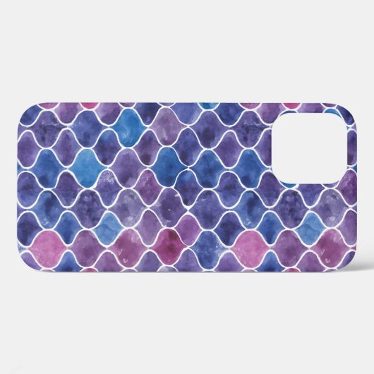 Naadloos waterverf violet patroon Case-Mate iPhone case (Achterkant (horizontaal))
