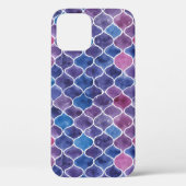 Naadloos waterverf violet patroon Case-Mate iPhone case (Achterkant)