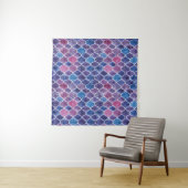 Naadloos waterverf violet patroon wandkleed (In situ)