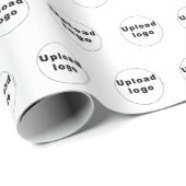 Naadloos whitepaper over zakelijke Logo-overvullin Cadeaupapier (Rol Hoek)