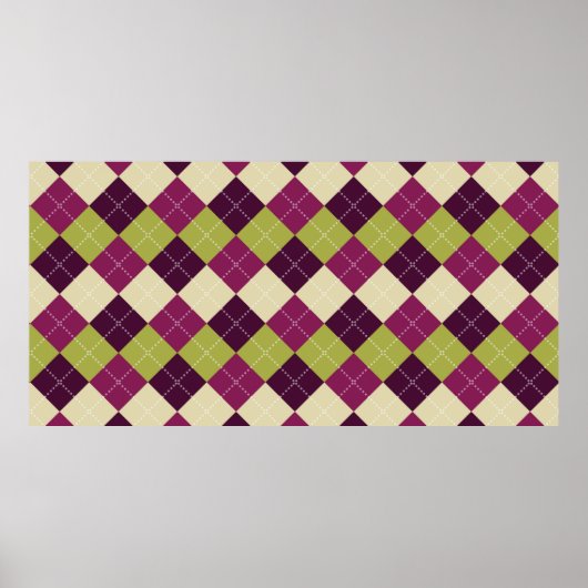 Naadloos wielslippatroon. Achtergrond voor diamant Poster (Voorkant)