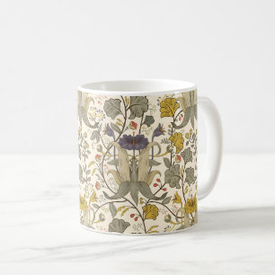 Naadloos William Morris stijl bloemmotief Coffe Koffiemok