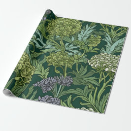 Naadloos William Morris stijl bloempatroon Cadeaupapier