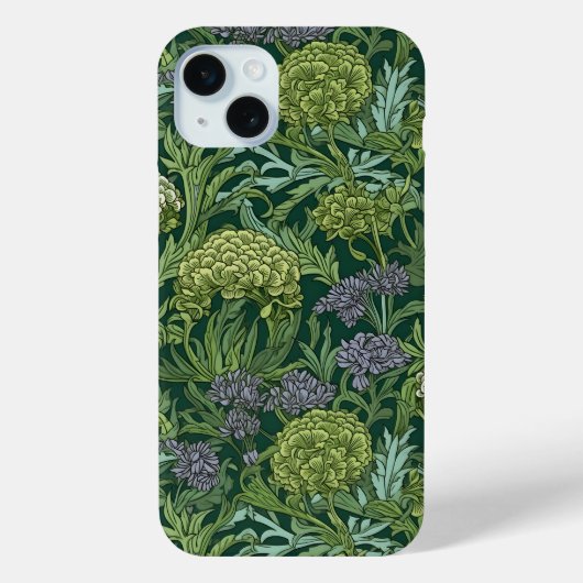 Naadloos William Morris stijl bloempatroon Case-Mate iPhone Case (Achterkant)
