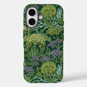 Naadloos William Morris stijl bloempatroon iPhone 16 Hoesje