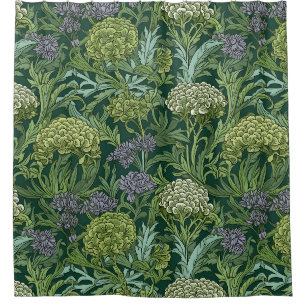 Naadloos William Morris stijl bloempatroon Douchegordijn